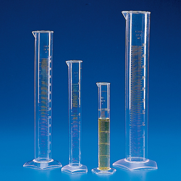 Globe Scientific Graduated Cylinder, PMP (TPX), Molded Graduations, 1000mL Image